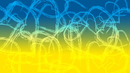 Abstract background in ukrainian colors