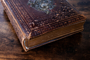 closeup of edge of an old torn book