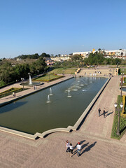 beautiful sunny day at a flower park in Curitiba