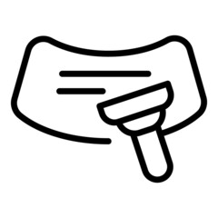 Cleaner windshield wiper icon outline vector. Front cleaning. Road repair