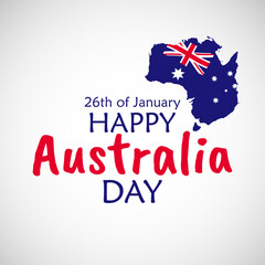 Obraz na płótnie Canvas 26 January Happy Australia Day. Illustration.
