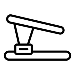 Ergonomic laptop stand icon outline vector. Work adjustable. Work posture