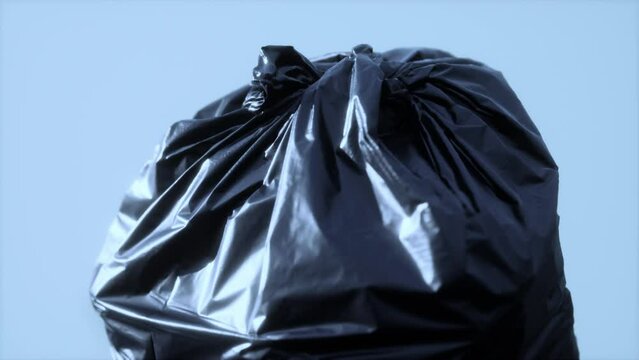 close up of a plastic bag for trash waste