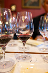 Wine cellars tour with white and red wines tasting in Montepulciano, Tuscany, Italy