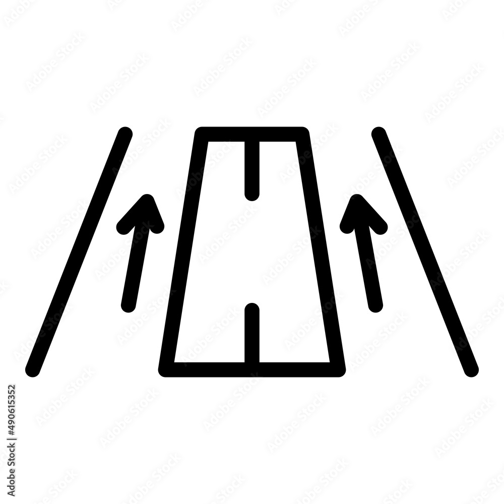Poster road point icon outline vector. pointer navigator. arrow button