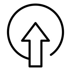 Arrow location icon outline vector. Gps map. Destination direction