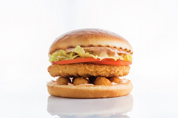 Burger on a light background