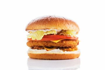 Burger on a light background