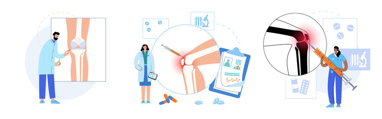 Knee Injection procedure © pikovit