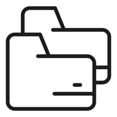 Digital folder icon outline vector. Edit tool. Data scale