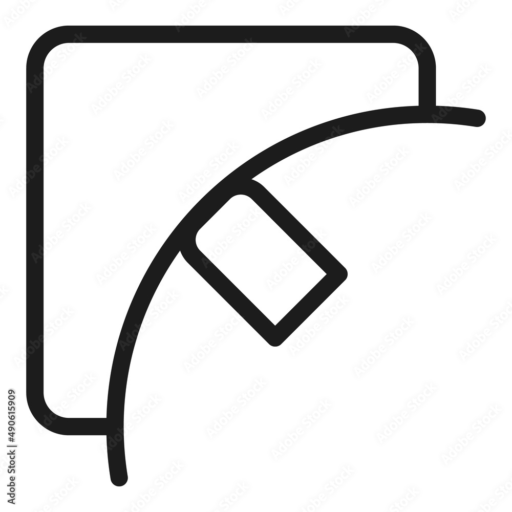 Poster edit image tool icon outline vector. digital stroke. data interface