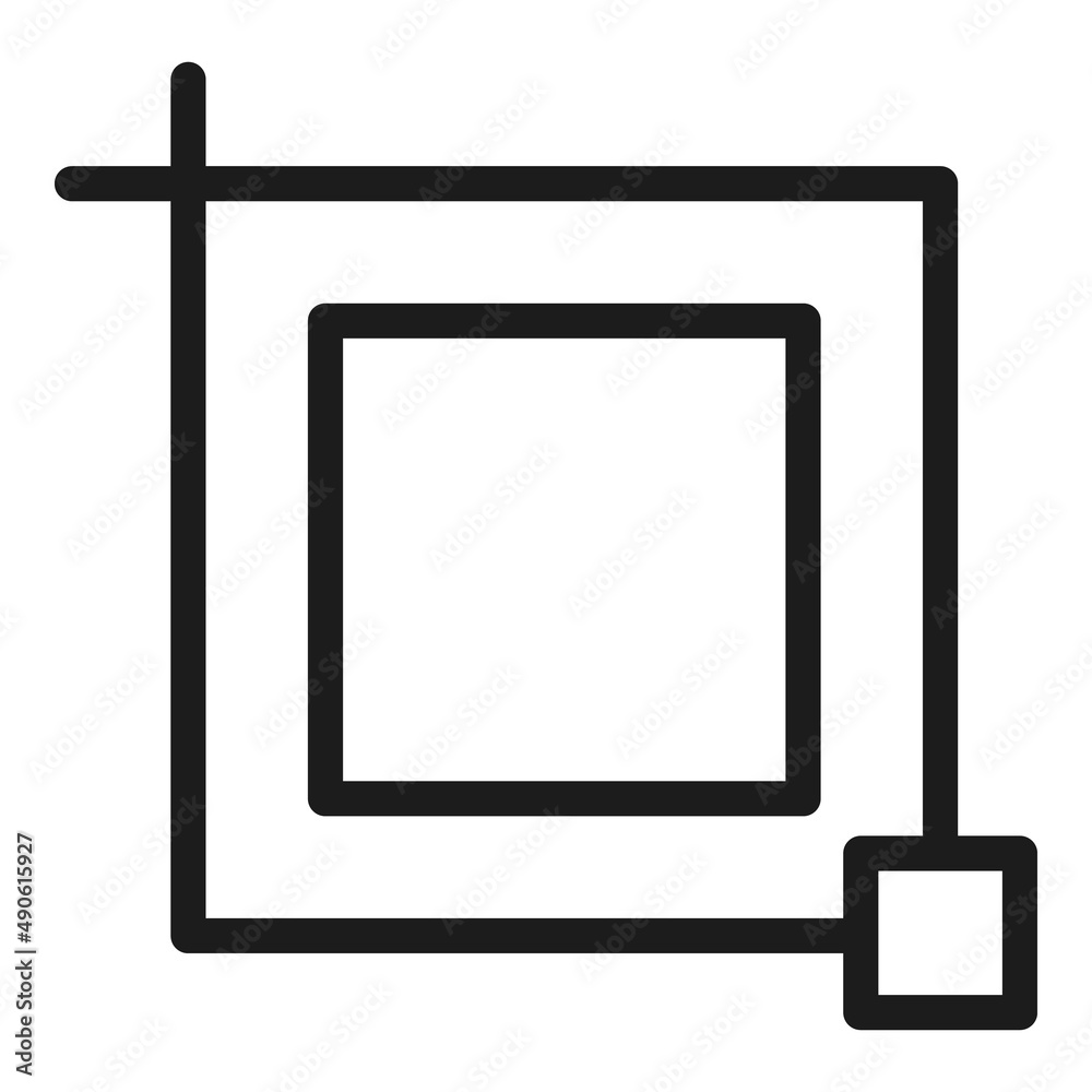 Poster draw image icon outline vector. edit tool. document data
