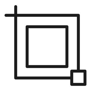 Draw image icon outline vector. Edit tool. Document data