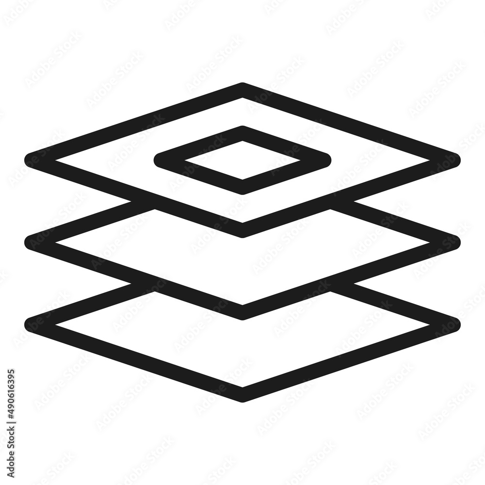 Poster digital layer icon outline vector. edit tool. data scale