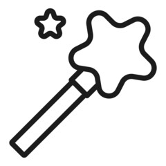 Magic wand tool icon outline vector. Digital scale. Edit stroke
