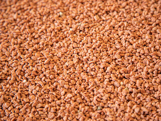 detail potassium fertilizer grain with selective focus