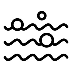 Air wave icon outline vector. Air clean. Wind protection