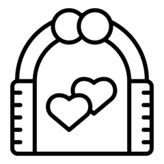 Wedding arch icon outline vector. Event service. Car ceremony