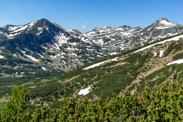 Landscape of Pirin Mountain near Popovo Lake, Bulgaria