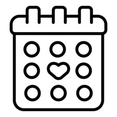 Wedding calendar icon outline vector. Ceremony party. Delivery planner