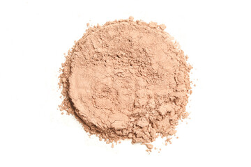Cosmetic powder isolated on white	