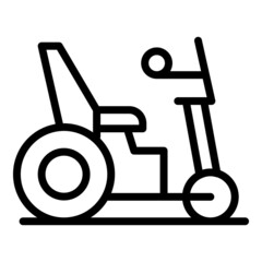 Road electric wheelchair icon outline vector. Power chair. Drive motor