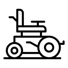 Power drive wheelchair icon outline vector. Motor vehicle. Scooter chair