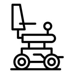 Medical electric wheelchair icon outline vector. Power drive. Motor person