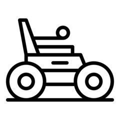 Wheel electric wheelchair icon outline vector. Scooter chair. Mobility power