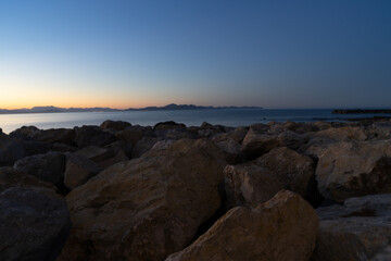 Fototapeta na wymiar Strand bei Son Serra de Marina, Bucht von Alcudia, Mallorca Spanien