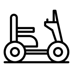 Electric wheelchair power icon outline vector. Drive motor. Scooter chair
