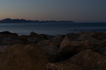Strand bei Son Serra de Marina, Bucht von Alcudia, Mallorca Spanien