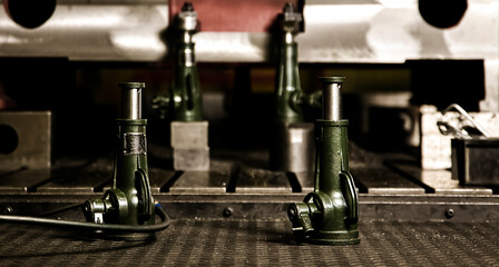 Hardware accessories placed on the factory assembly line