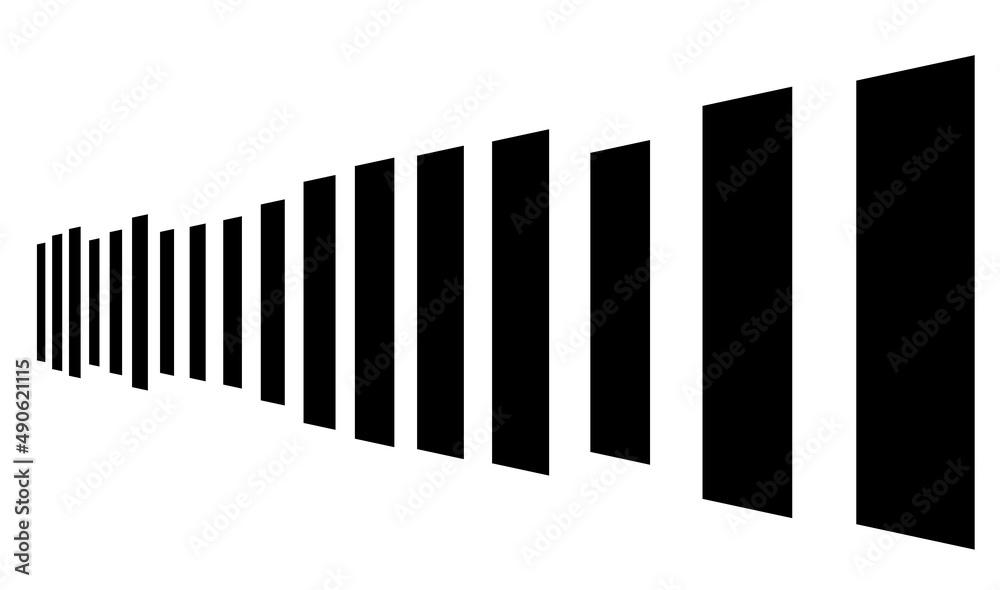 Aufkleber 3d lines in perspective, angled, slanting, oblique and diagonal lines, stripes vector design element