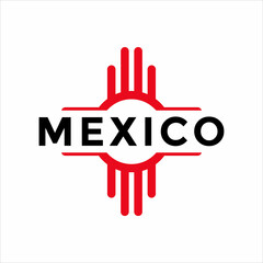 new mexico sun icon design vector template
