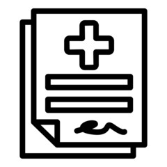 Obraz premium Pass travel icon outline vector. Passport health. Digital pass