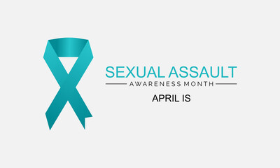 Sexual Assault Awareness Month. Sexual harassment prevention  banner, card, poster, background.