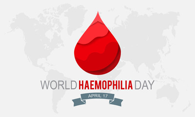 World Haemophilia Day. Health awareness vector template for banner, card, poster, background.