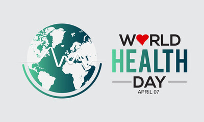 World Health Day. Healthcare template for banner, card, poster, background.