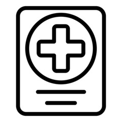 Control medical pass icon outline vector. Passport health. Covid certificate