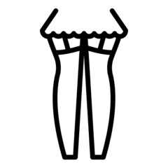 Stockings venous icon outline vector. Sticking compression. Woman varicose