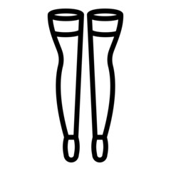 Stocking pantyhose icon outline vector. Compression leg. Woman tights