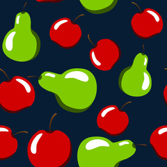 pattern with delicious fruits, vector images, bright colors