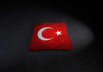 Turkish Flag,  3d render