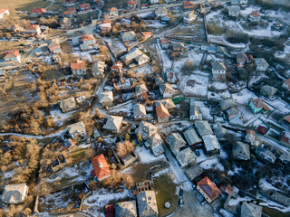 Aerial view of Village of Dolen, Bulgaria