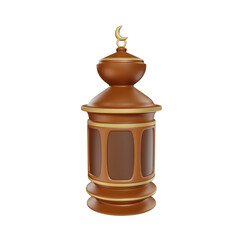 3d rendering islamic lantern ramadan illustration object