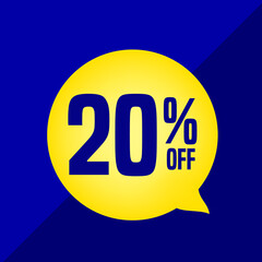 twenty percent off promotion, 20% off banner design