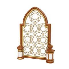 3d rendering ornament arabic ramadan illustration object