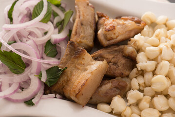 Pork cracklings made in Peru