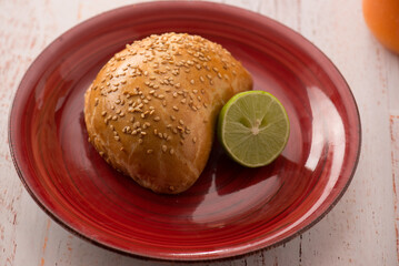 DETAIL OF TYPICAL PERUVIAN MEAT EMPANADA